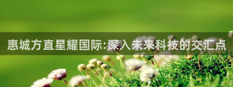 开心彩2注册：惠城方直星耀国际:深入未来科技的交汇点