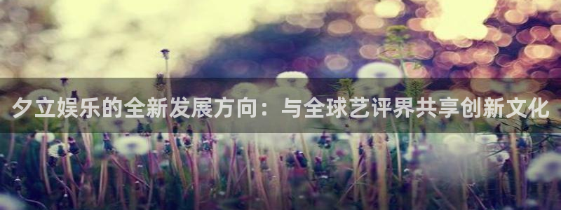 开心彩体育游戏：夕立娱乐的全新发展方向：与全球艺评界共享创新文化